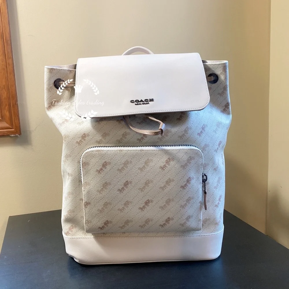 Coach Turner Backpack With Horse And Carriage Dot Print